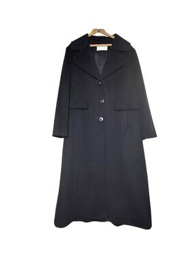 FLEURETTE Mia Italian Wool Maxi Button Down Coat Jacket Sz 12